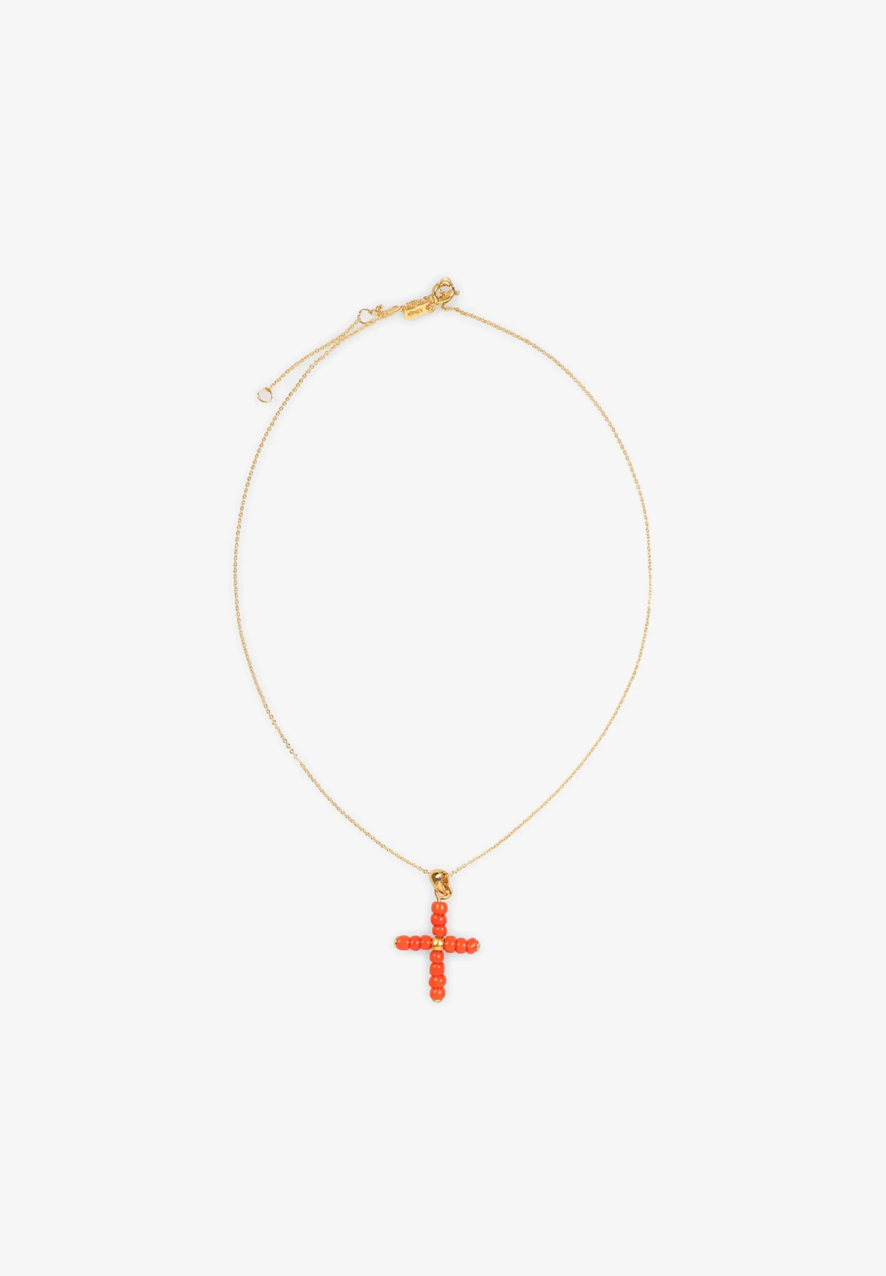 ALHAJA CULT STORE | COLLAR CORAL CROSS