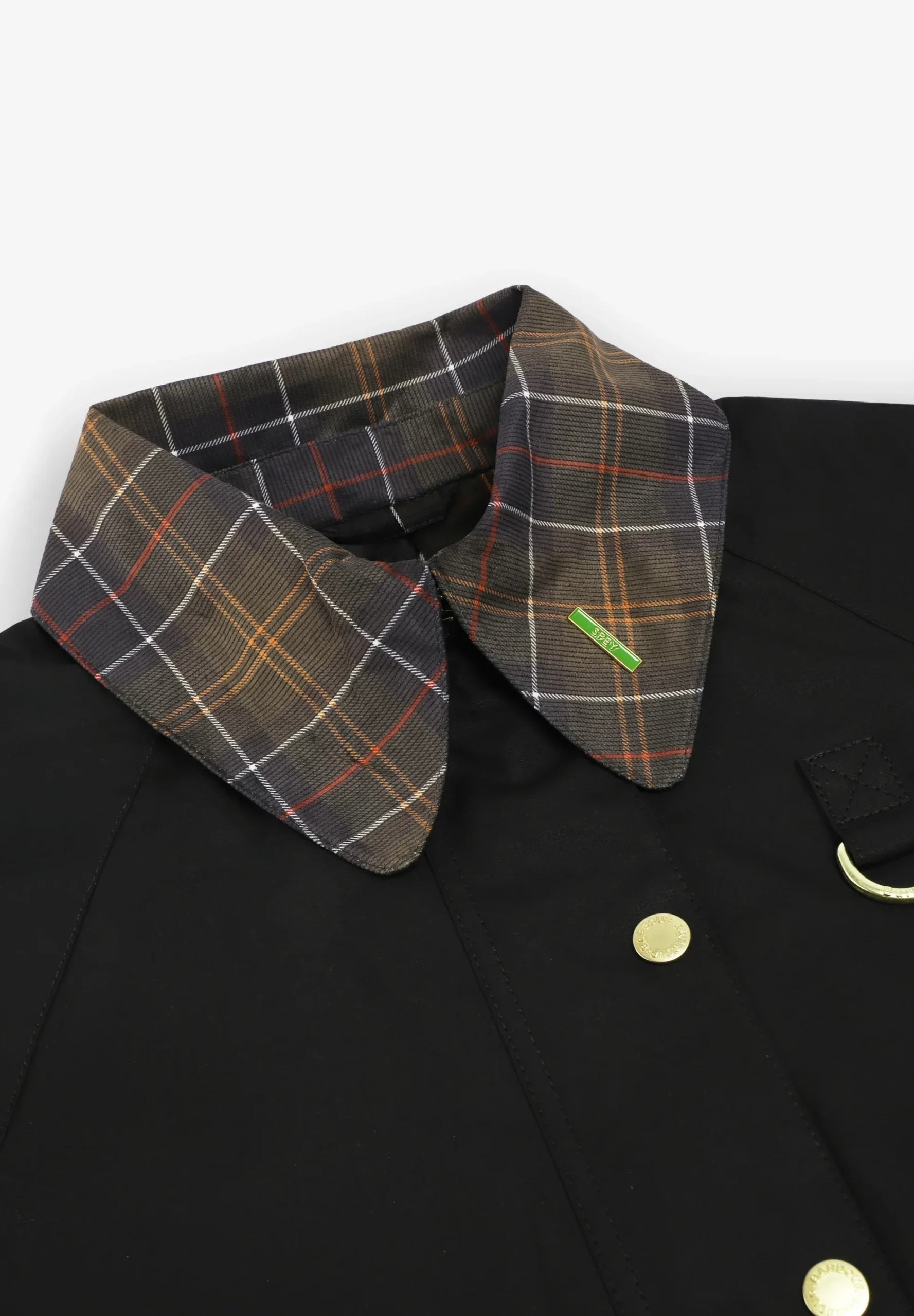 BARBOUR | CHAQUETA ENCERADA ICONS TARTAN COLLAR SPEY MUJER