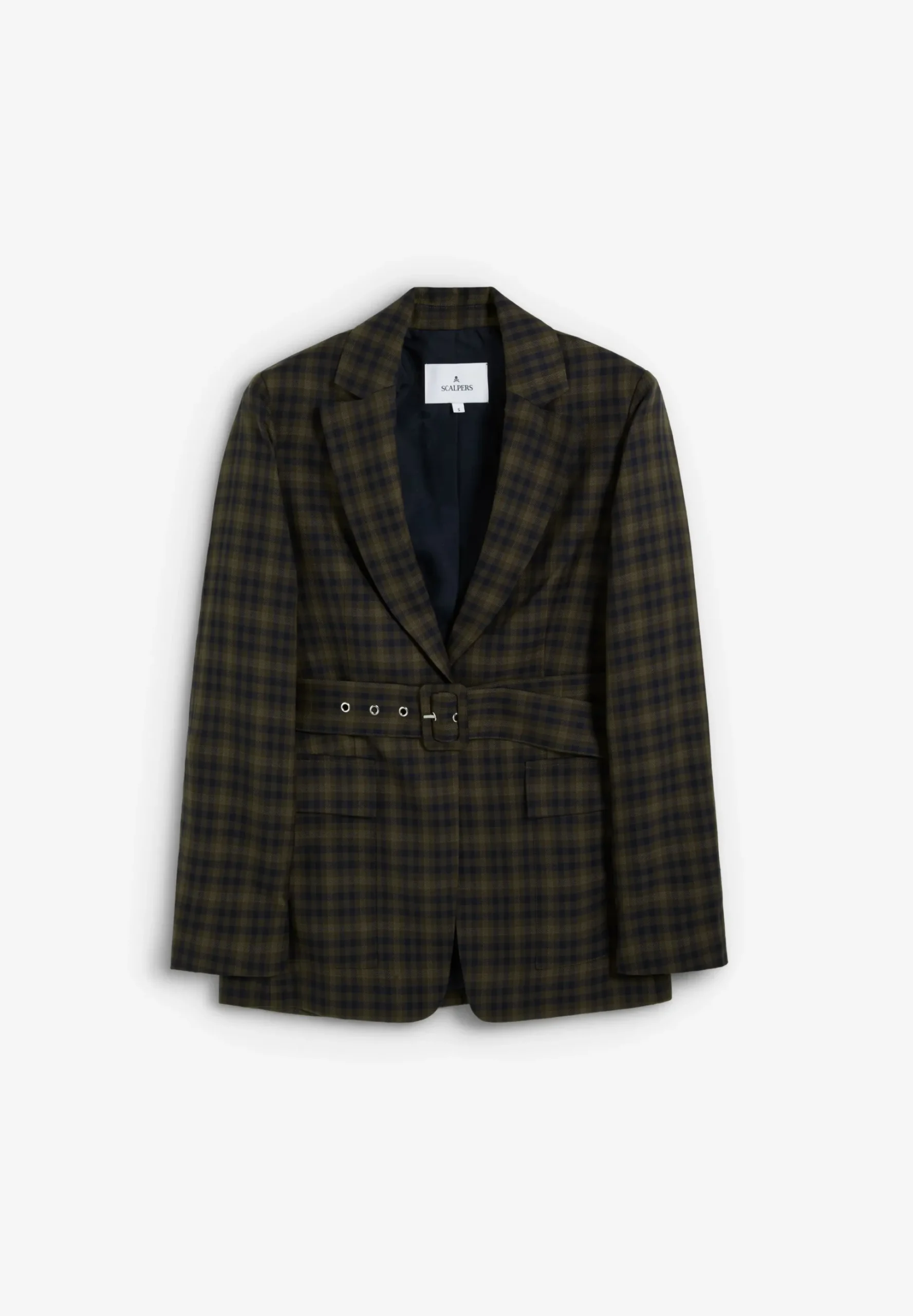 BLAZER CUADROS CON CINTURÓN