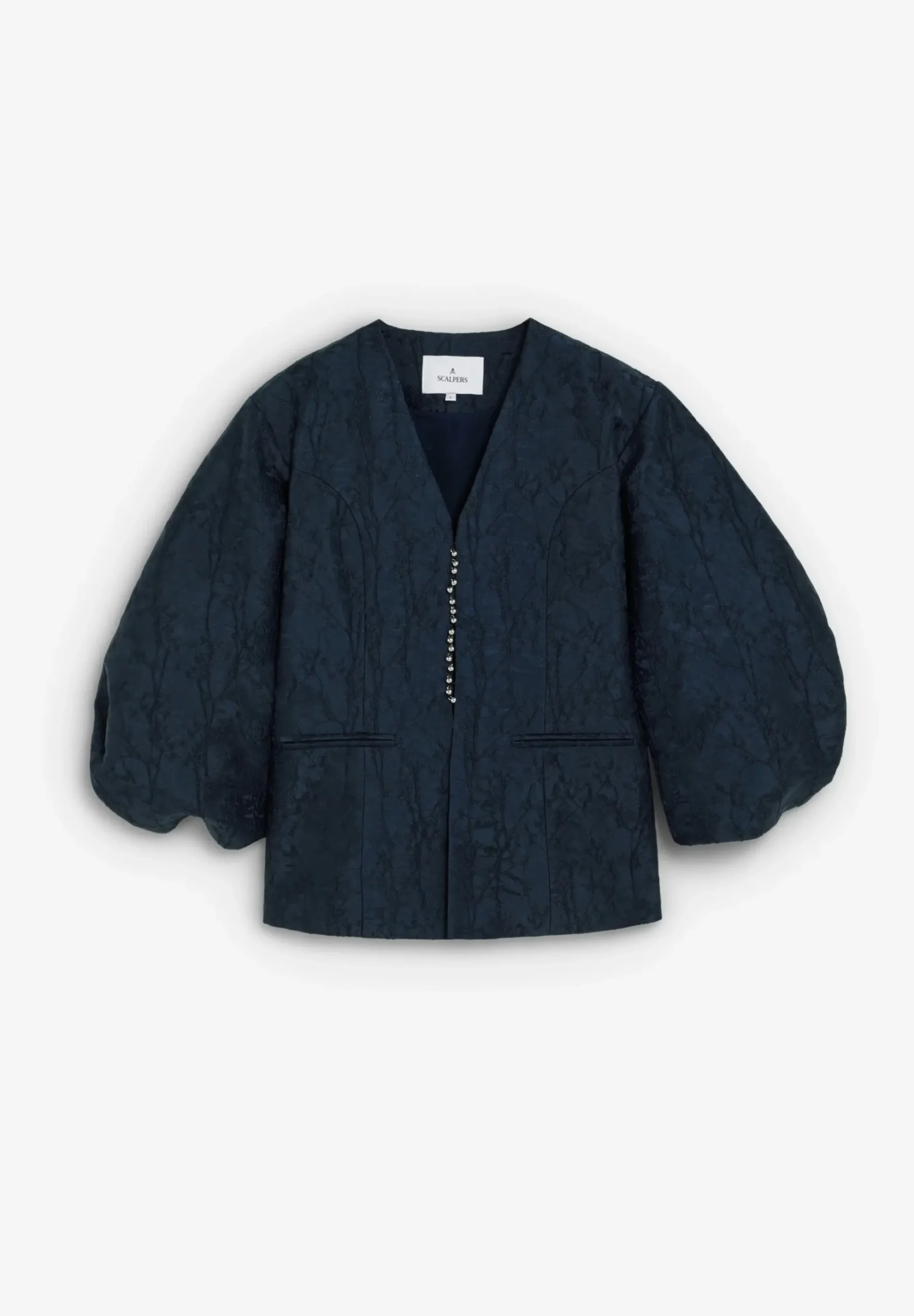 BLAZER JACQUARD MANGAS CON VOLUMEN