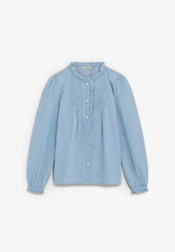 BLUSA DENIM PLIEGUES