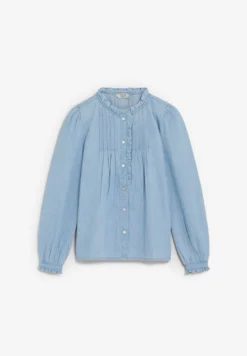 BLUSA DENIM PLIEGUES
