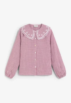 BLUSA VICHY CUELLO BORDADO