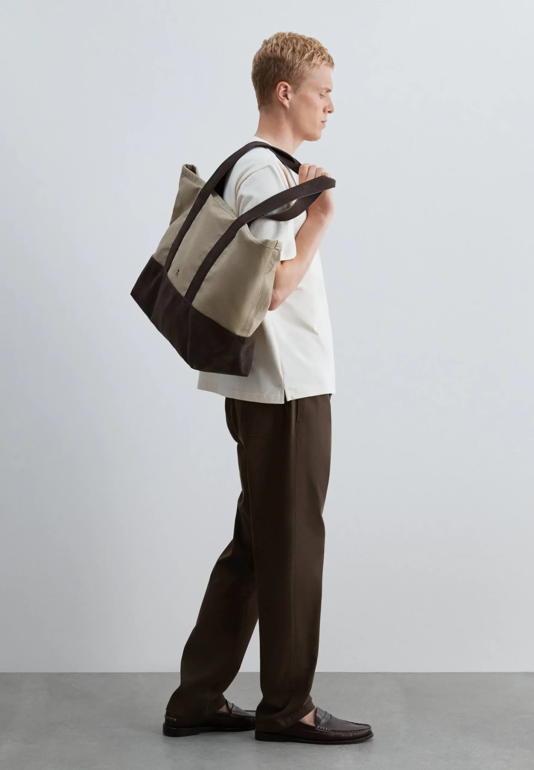 BOLSA TOTE DE ALGODÓN Y ANTE