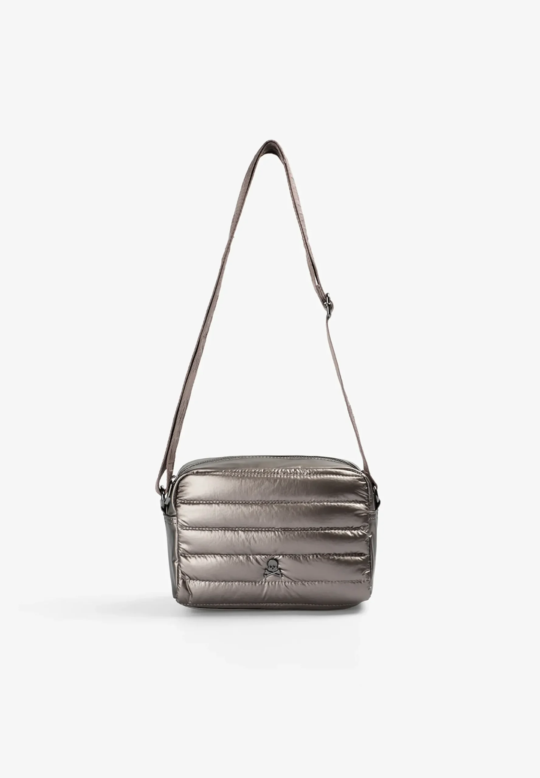 BOLSO BANDOLERA ACOLCHADA METALIZADA