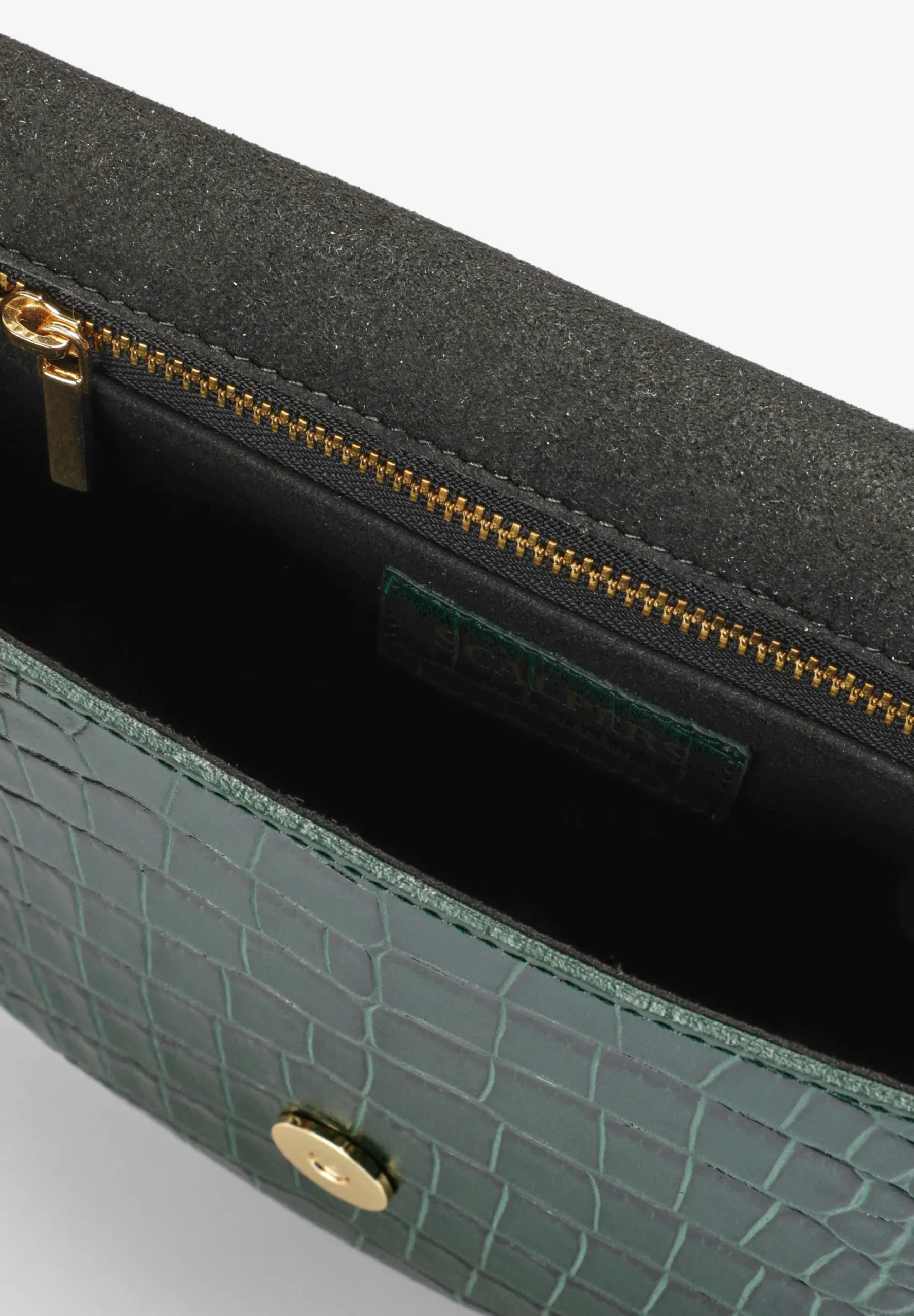 BOLSO DE PIEL GRABADO COCODRILO