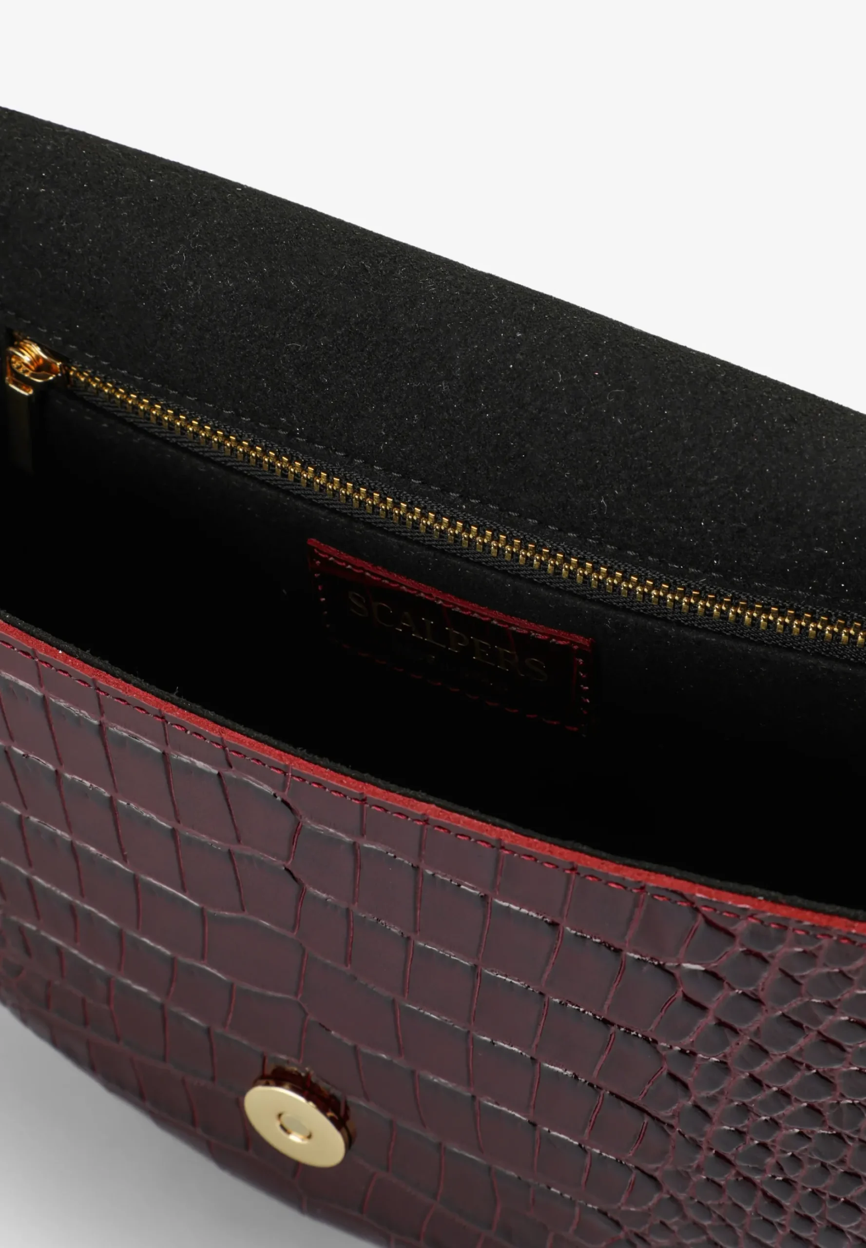 BOLSO DE PIEL GRABADO COCODRILO