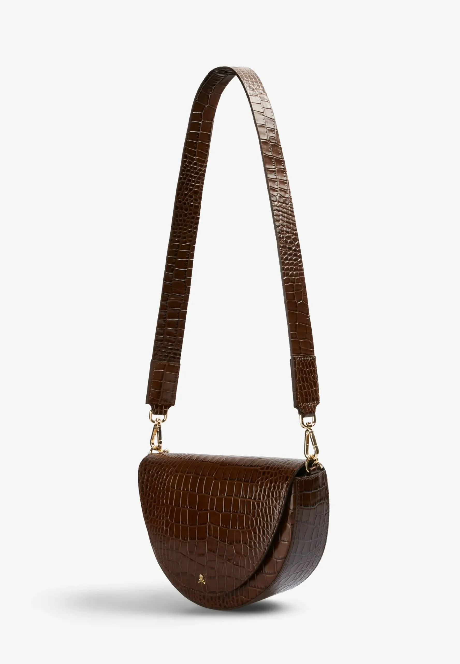 BOLSO DE PIEL GRABADO COCODRILO
