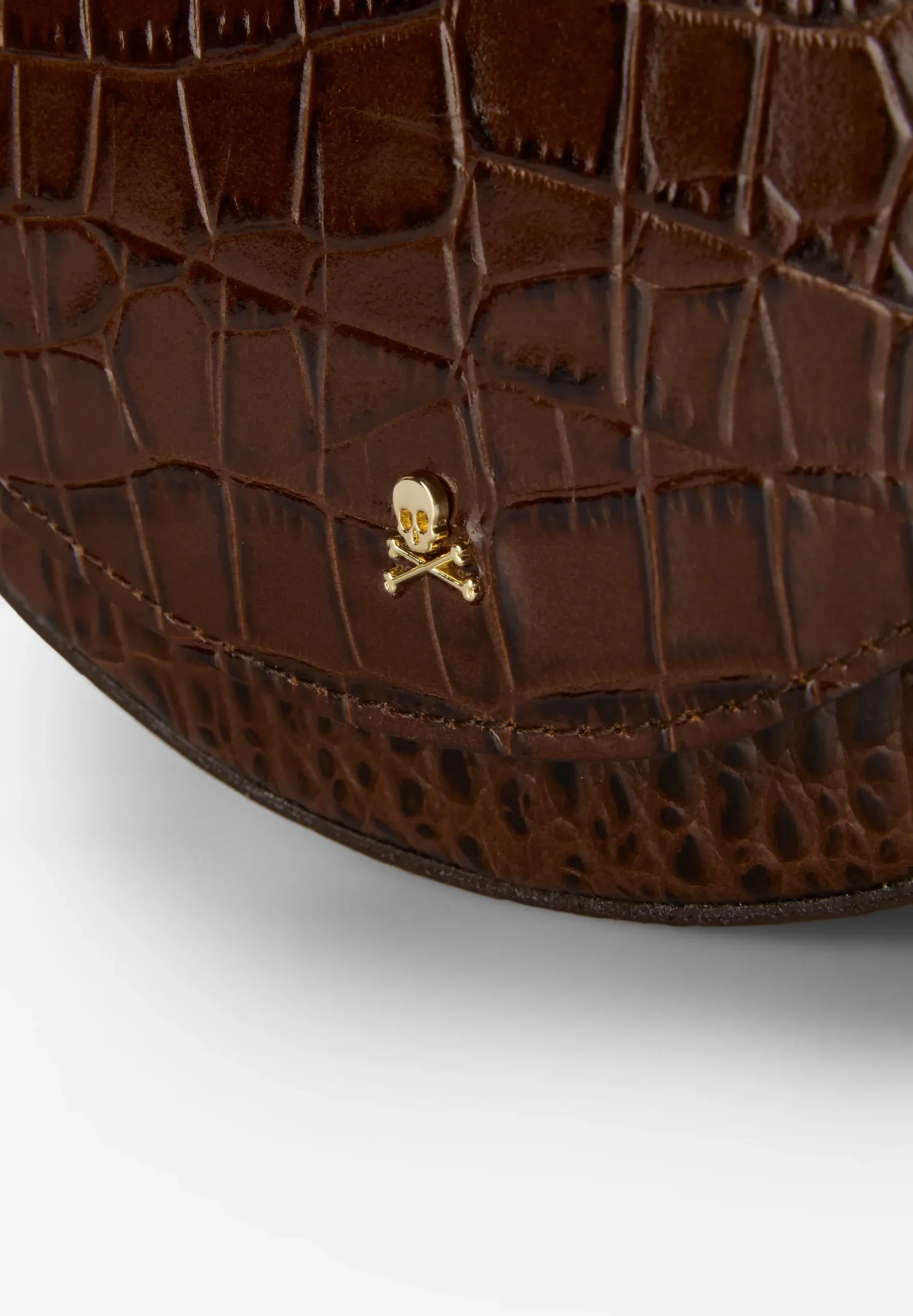 BOLSO DE PIEL GRABADO COCODRILO
