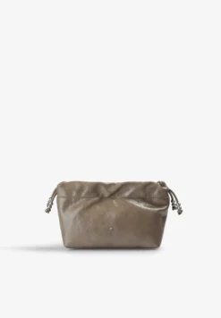 BOLSO EFECTO PIEL CON CIERRE FRUNCIDO