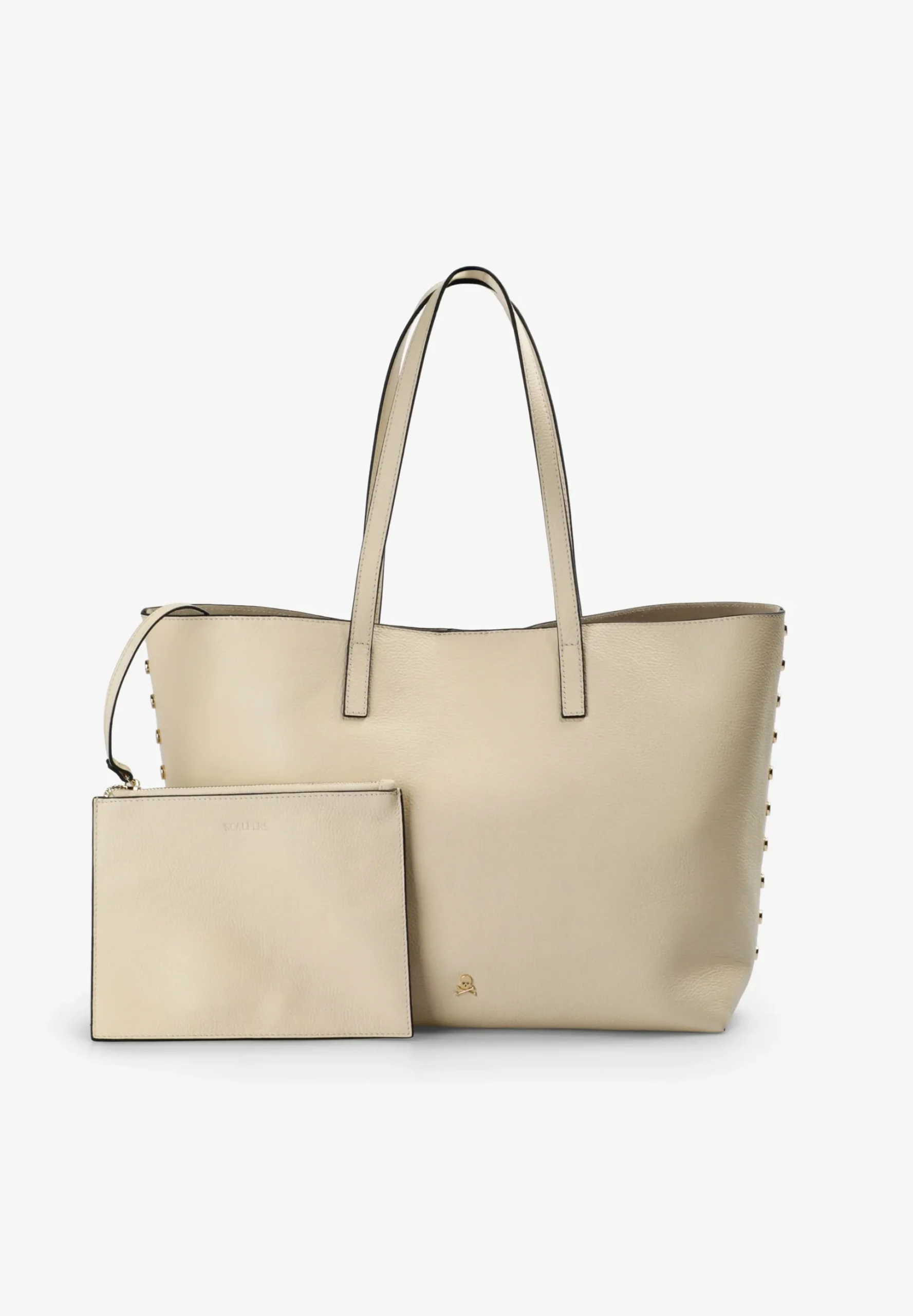 BOLSO PIEL SHOPPER APLIQUES