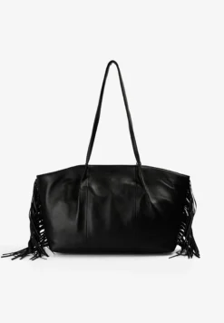 BOLSO SHOPPER PIEL CON FLECOS