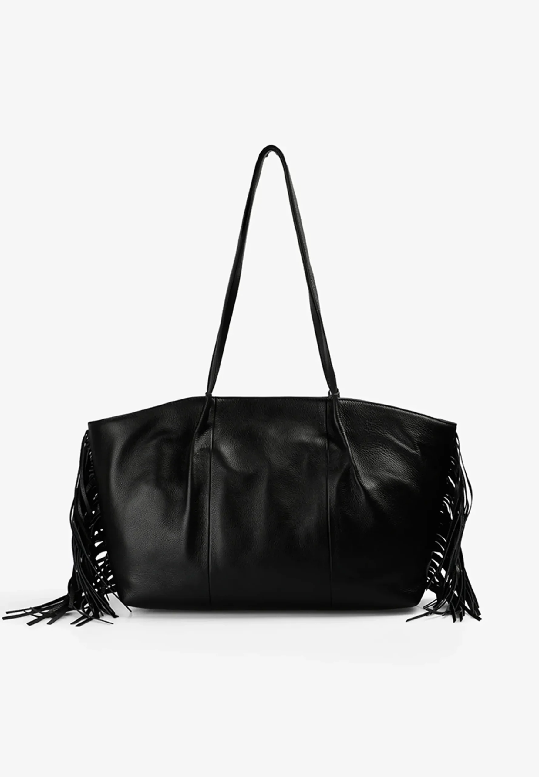 BOLSO SHOPPER PIEL CON FLECOS