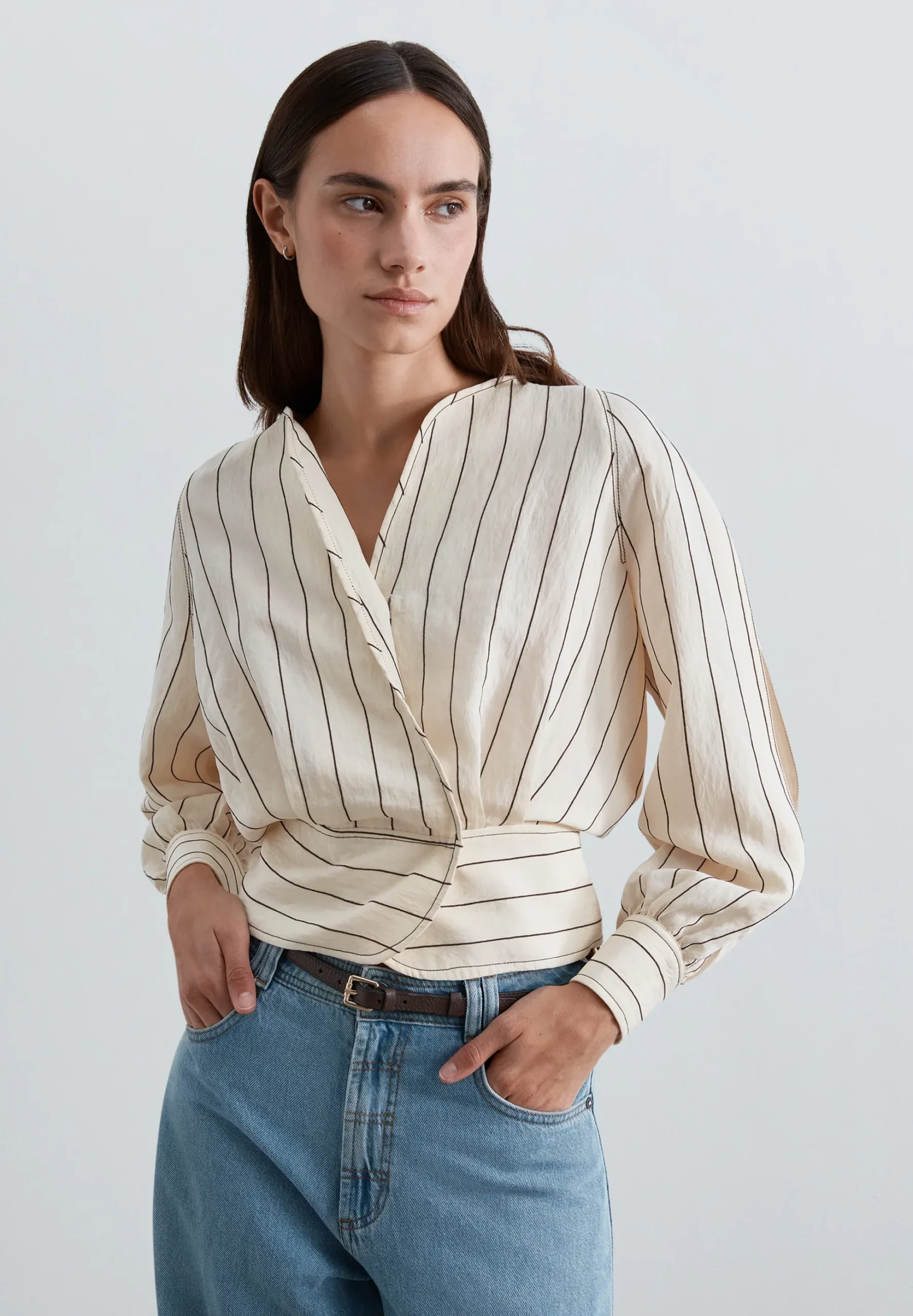 CAMISA CRUZADA RAYAS