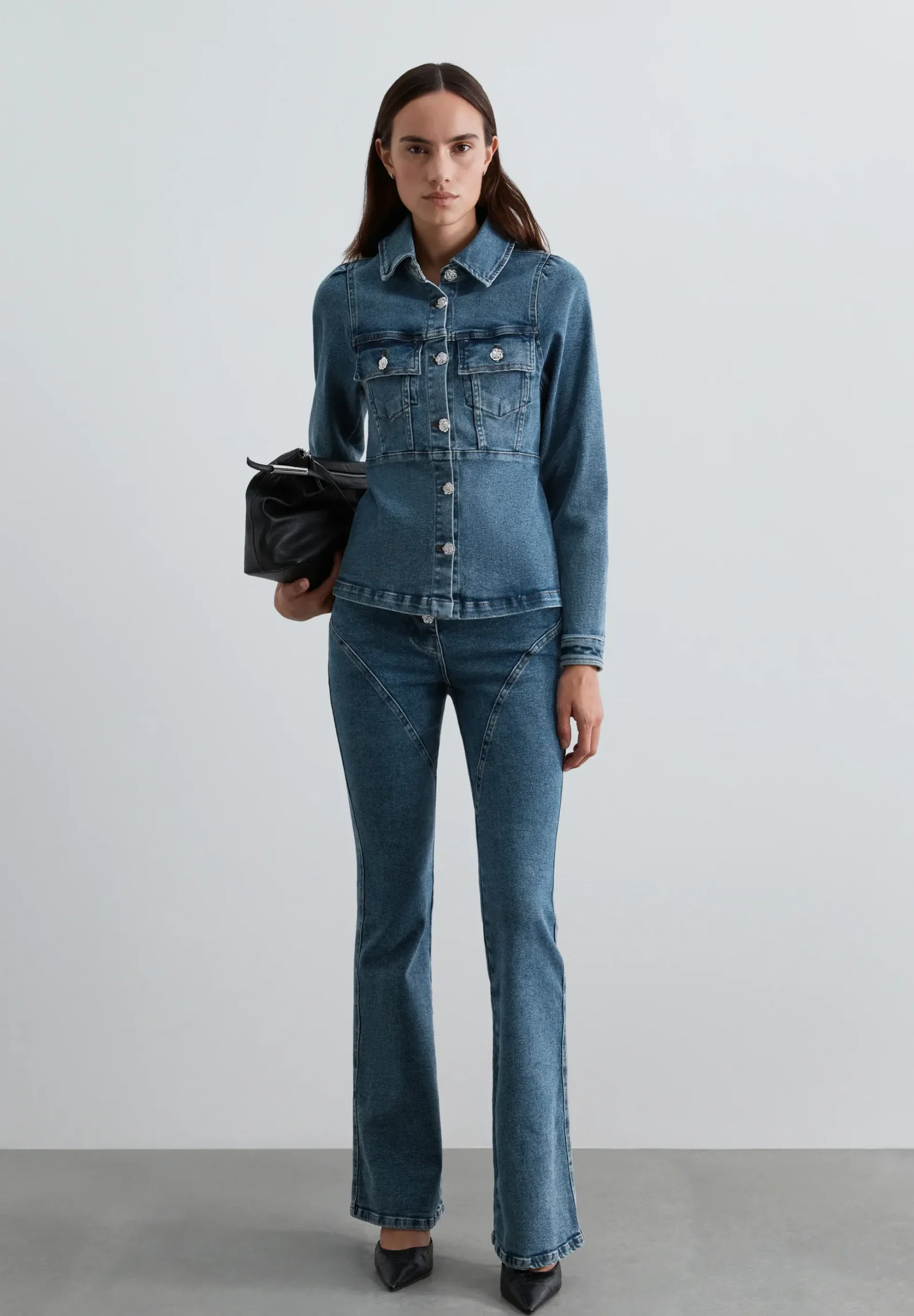 CAMISA DENIM CINTURÓN