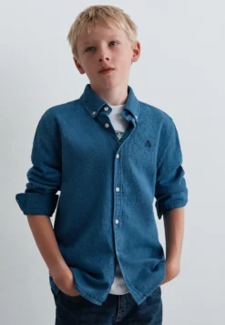 CAMISA DENIM CUELLO CON BOTONES