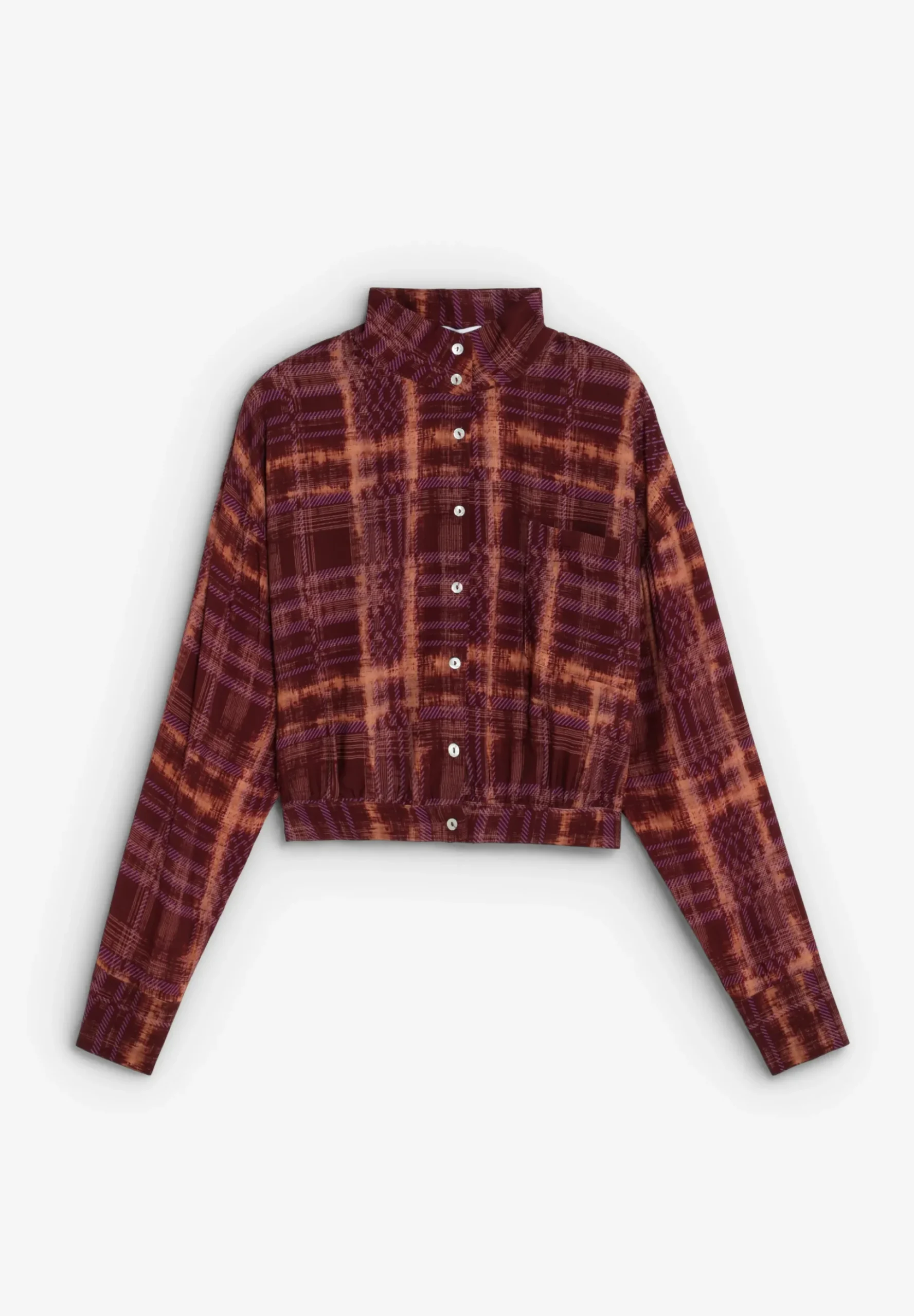 CAMISA ESTAMPADA CUELLO ALTO