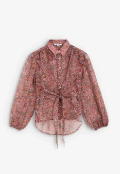 CAMISA ESTAMPADO FLORAL CON LAZADA