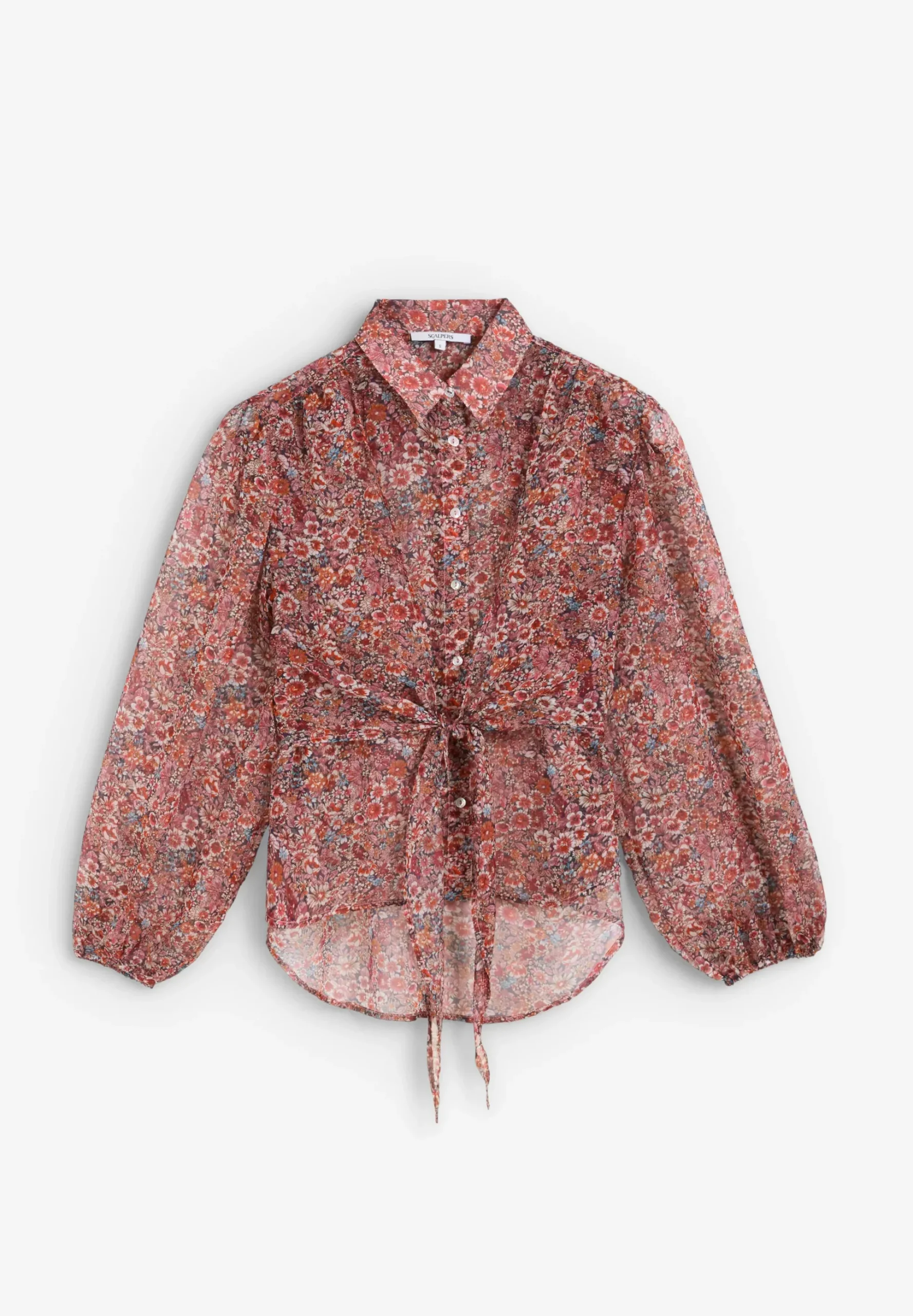 CAMISA ESTAMPADO FLORAL CON LAZADA