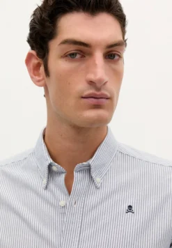 CAMISA OXFORD CALAVERA CONTRASTE