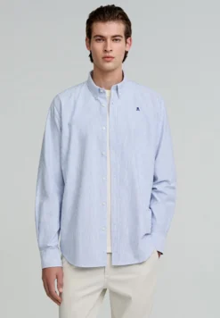 CAMISA OXFORD DE RAYAS CALAVERA