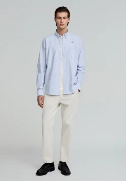 CAMISA OXFORD DE RAYAS CALAVERA