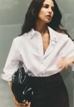 CAMISA POPELÍN DETALLE CUELLO
