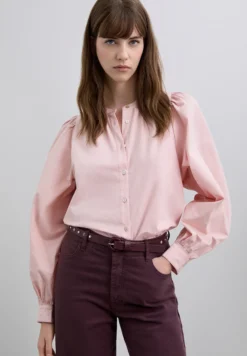 CAMISA POPELÍN MANGA ABULLONADA