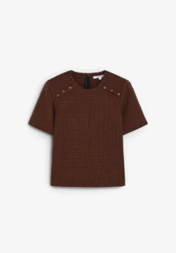 CAMISETA CUADROS DETALLE HOMBROS