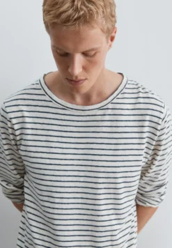 CAMISETA RAYAS ALGODÓN Y LINO