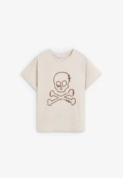 CAMISETA RELAXED CALAVERA ESTAMPADA