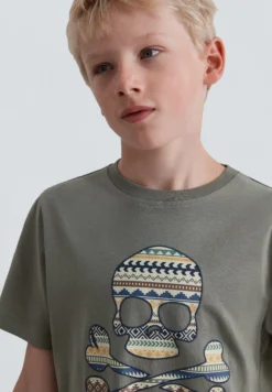 CAMISETA SKULL ESTAMPADO ÉTNICO