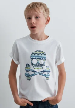 CAMISETA SKULL ESTAMPADO ÉTNICO