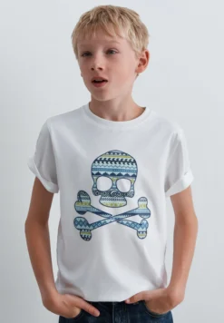 CAMISETA SKULL ESTAMPADO ÉTNICO