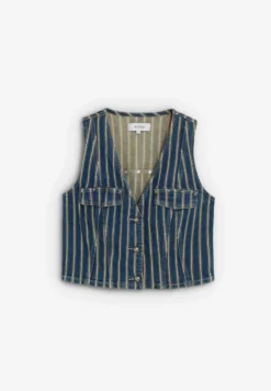 CHALECO DENIM RAYAS