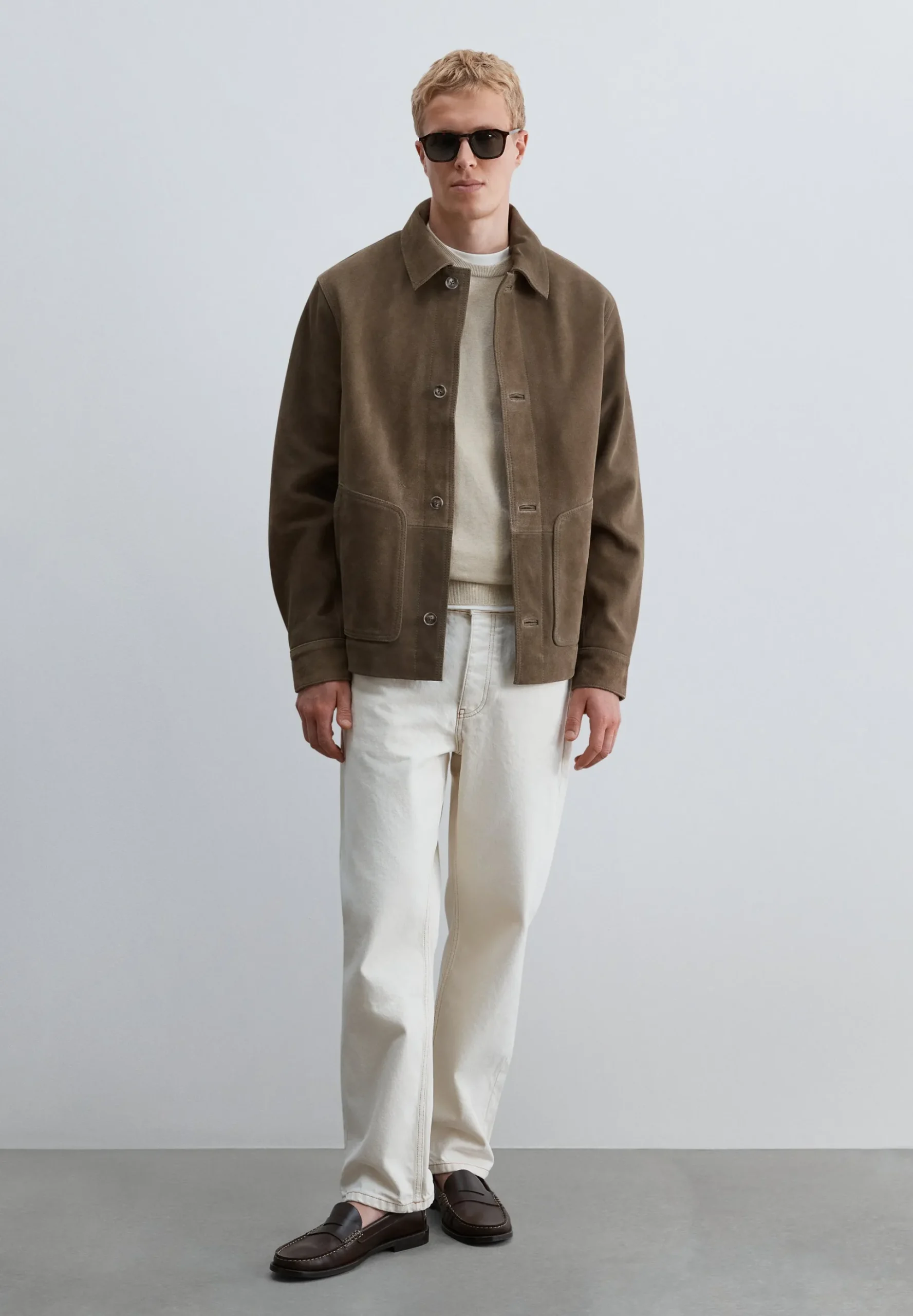 CHAQUETA ANTE CON BOLSILLOS