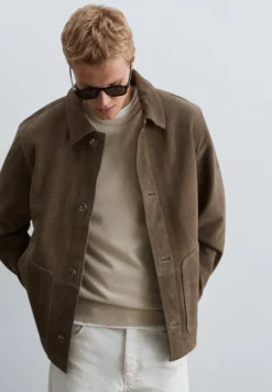CHAQUETA ANTE CON BOLSILLOS