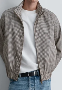CHAQUETA BOMBER ESTAMPADO MICROCUADRO