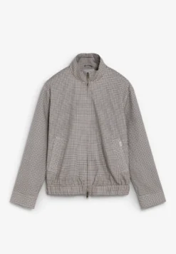 CHAQUETA BOMBER ESTAMPADO MICROCUADRO
