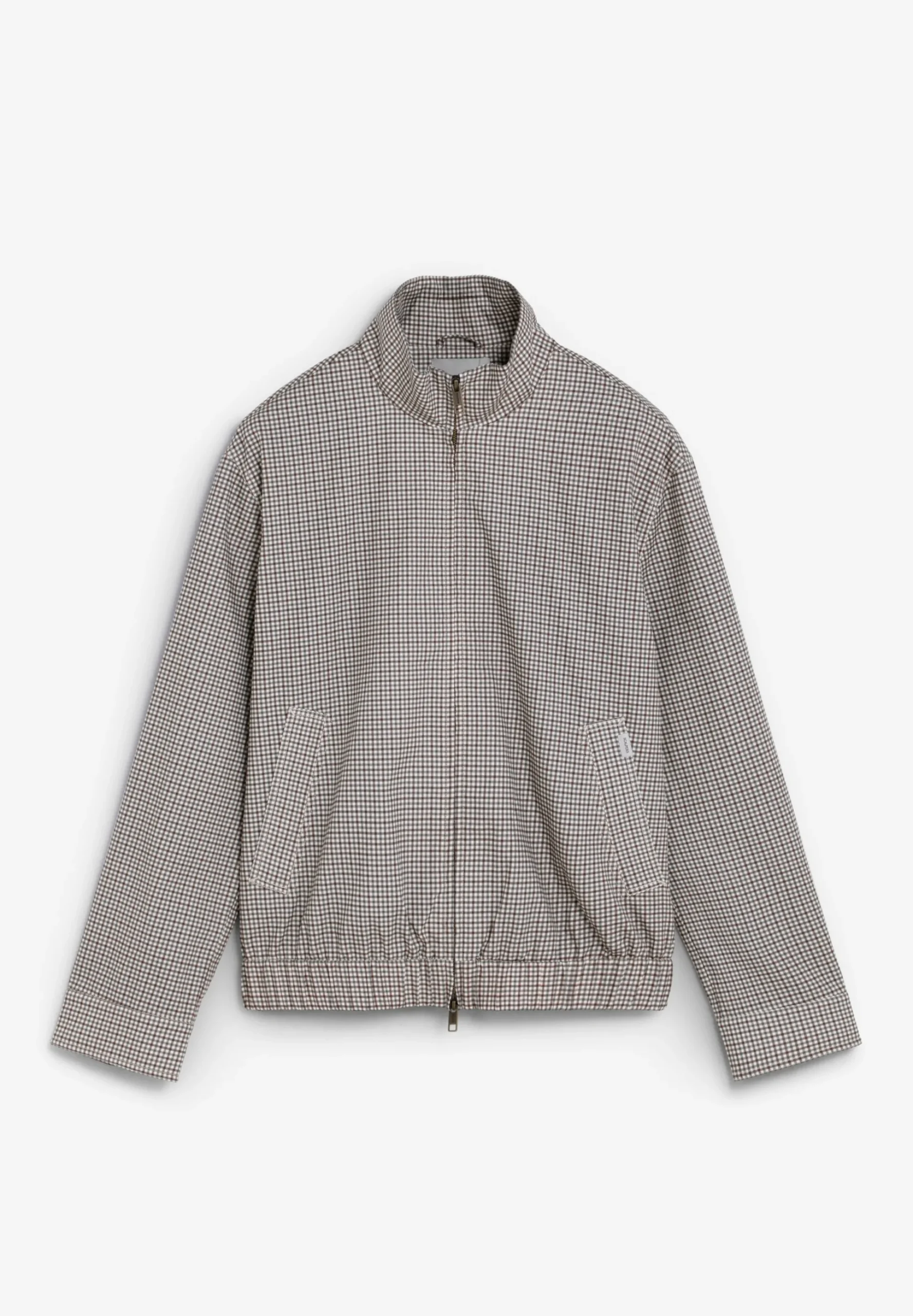 CHAQUETA BOMBER ESTAMPADO MICROCUADRO
