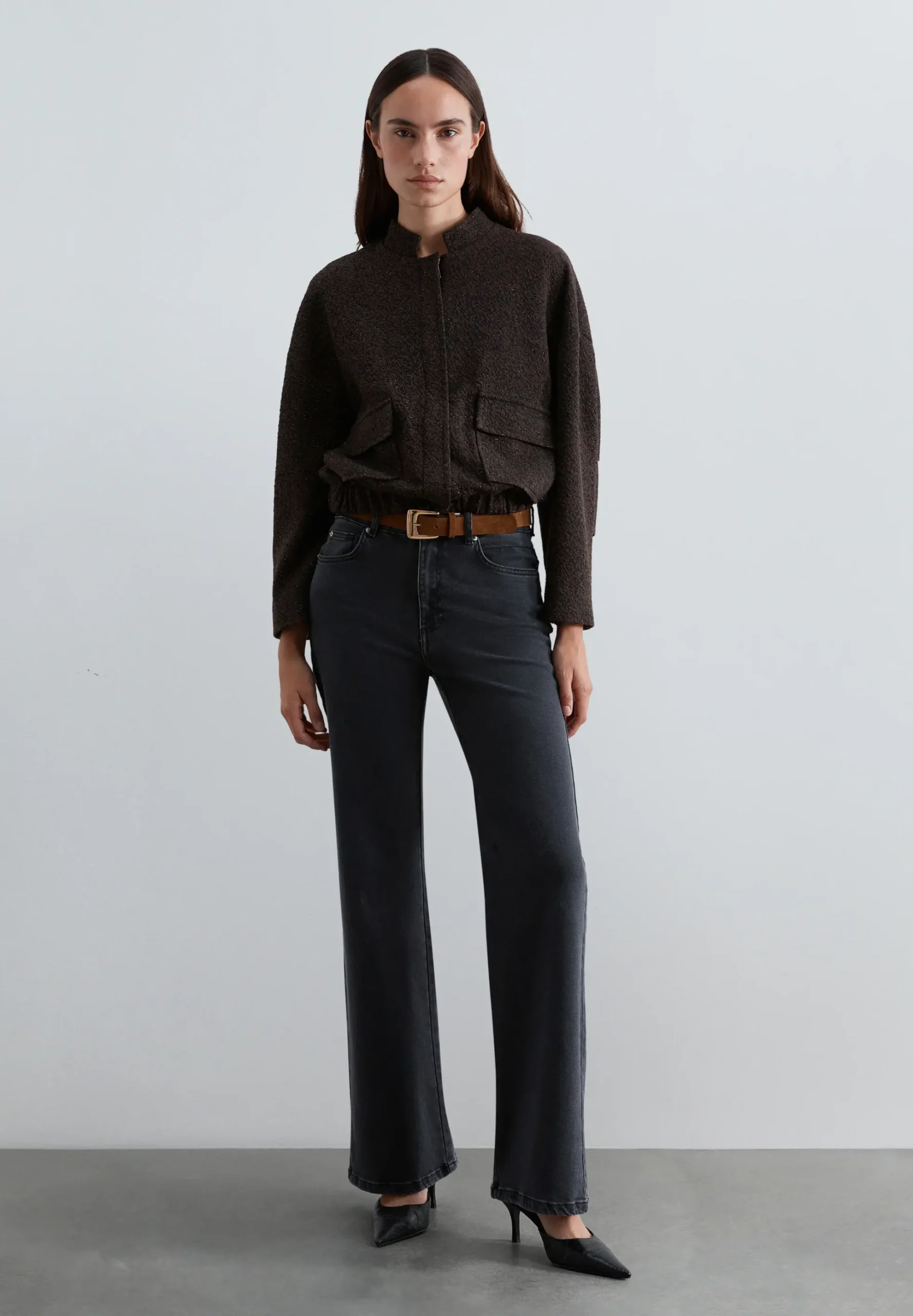 CHAQUETA BOMBER LÚREX