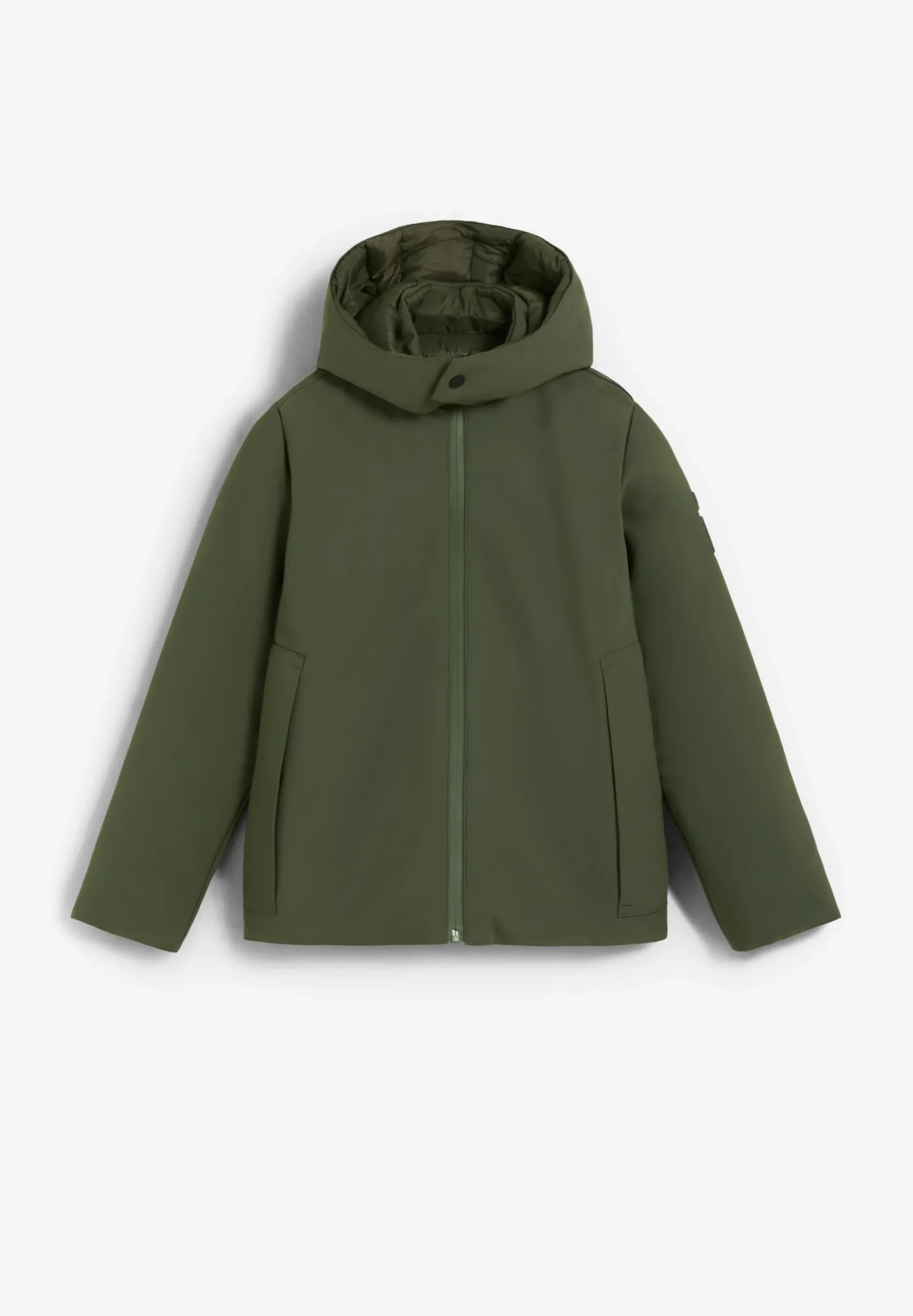 CHAQUETA CON CAPUCHA REVERSIBLE