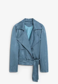 CHAQUETA JACQUARD CINTURÓN
