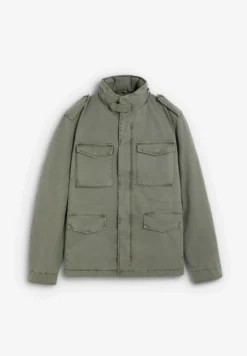 CHAQUETA MILITAR CAPUCHA OCULTA