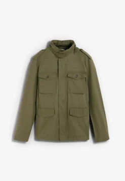 CHAQUETA MILITAR CON CAPUCHA OCULTA