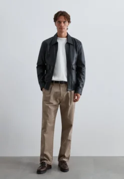 CHAQUETA PIEL BOLSILLOS