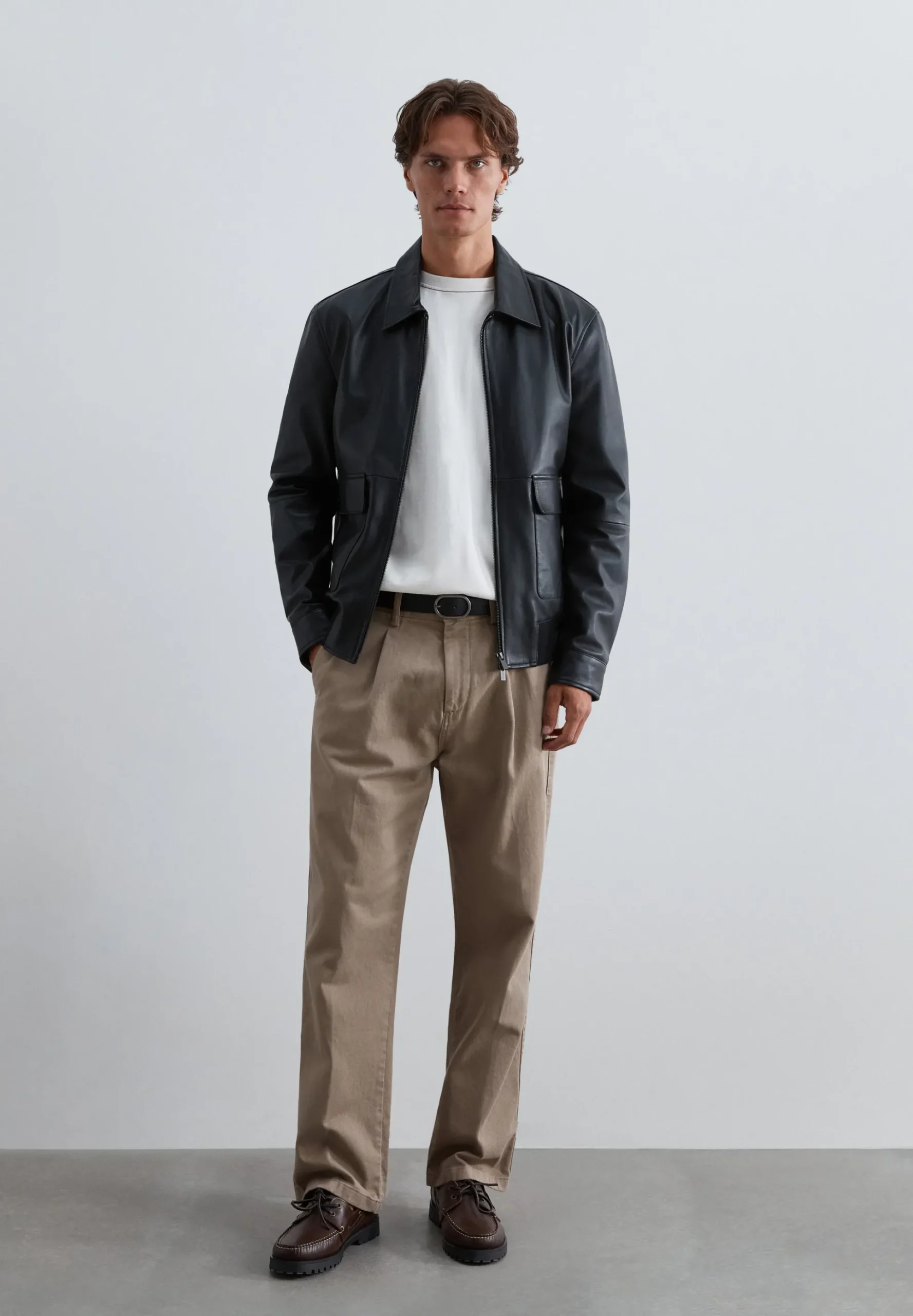 CHAQUETA PIEL BOLSILLOS