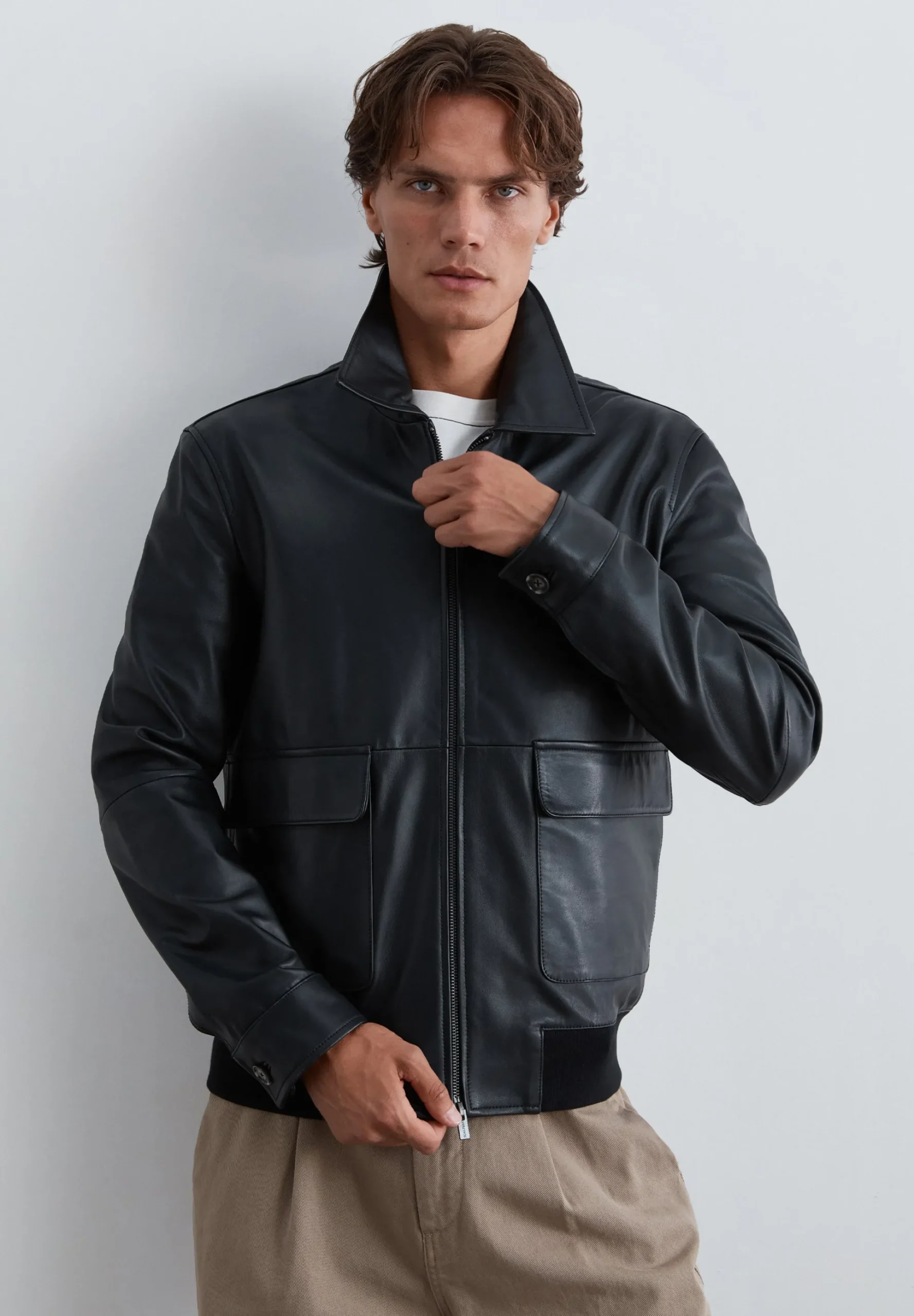 CHAQUETA PIEL BOLSILLOS