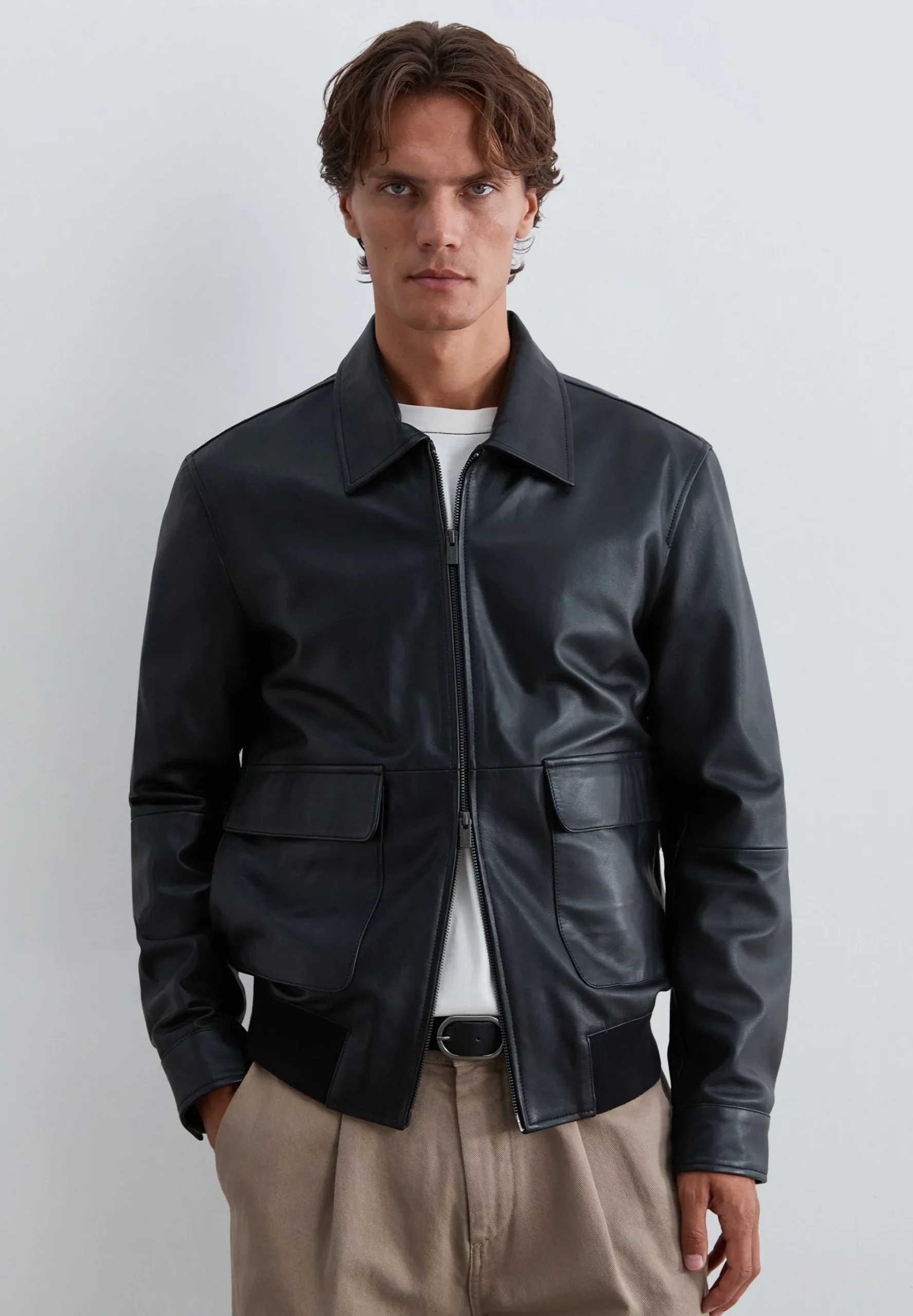 CHAQUETA PIEL BOLSILLOS