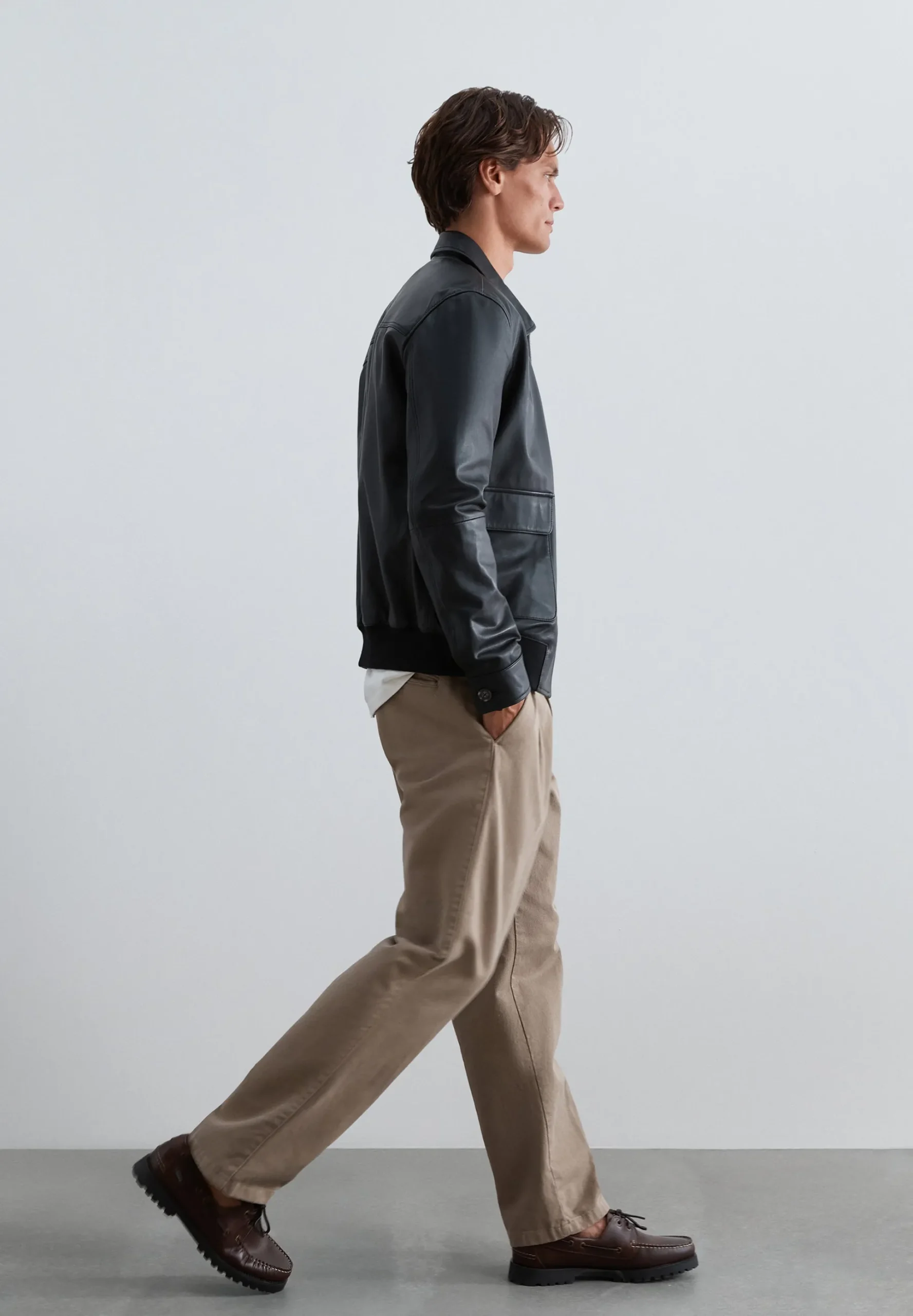 CHAQUETA PIEL BOLSILLOS